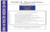 OACA Newsletter - OREGON ATHLETIC COACHES … Newsletter SUMMER 2017 ... Gene Potter Ken Stevenson Sue Suttich ... Dave Gasser of Astoria HS, and Brian Morse of Cascade Christian