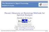 Recent Advances on Bootstrap Methods for … 2009/Bootstrap_Spectral...Recent Advances on Bootstrap Methods for Spectral Analysis ... do not always permit collection of long data segments
