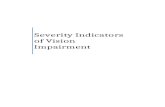 Severity Indicators of Vision Impairment - SPEVI Inc. · Web viewVision impairment is defined as reduced vision that cannot be restored or corrected by glasses, contact lenses, surgery