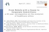 a 40 year retrospective on the evolution of healthcare ethicshamiltonhealthsciences.ca/workfiles/CLINICAL_ETHICS/Rebelsto... · a 40 year retrospective on the evolution of healthcare