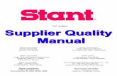 10th Edition - Stant€¦ ·  · 2015-09-161.2 There are four categories which classify our Supplier relationship levels. Preferred supplier has developed the following quality status: