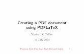 Creating a PDF document using PDFLaTeX - … you are using WinEdt, PreviousNextFirstLastBackForwardIndex5 click on the ‘PDFLATEX’ icon. If you are using some other front-end, check