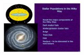 Stellar Populations in the Milky Way - University of …ircamera.as.arizona.edu/Astr_540/Lec_13_540.pdfStellar Populations in the Milky Way ... – white dwarf cooling ages ... Edvardsson