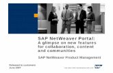 SAP NetWeaver Portal - Community Archive · SAP NetWeaver Portal: ... Building Blocks Collaboration portal is an add-on to an existing SAP NetWeaver 7.0 ... Better MS Office integration