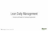 Lean Daily Management - Lean Construction Institute · 16 th LCI Congress | San Francisco, CA | October 7-10, 2014 Presentation Overview • Background • Lean Daily Management (LDM)