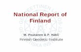National Report ofNational Report of Finland - euref.eu · National Report ofNational Report of Finland M. Poutanen & P. Häkli Finnish Geodetic Institute. Maintenance of ETRS89 coordinates