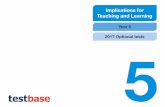 Implications for Teaching and Learning - Optional Test 5 Optional Tests 2017: Implications for teaching and learning Page 6 Accurate formal co lumnar addition and subtraction. Accurate