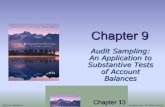Chapter 13 Auditing the Chapter 9 Inventory An … · Substantive Tests of Details of Account Balances The statistical concepts we discussed in the last chapter apply to this chapter