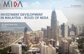 INVESTMENT DEVELOPMENT IN MALAYSIA - … INVESTMENT DEVELOPMENT IN MALAYSIA - ROLES OF MIDA Mr. Ahmad Tajudin Omar Director, Domestic Investment and Supply Chain Coordination Division
