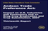 Andean Trade Preference Act - USITC Trade Preference Act: Impact on U.S. Industries and Consumers and on Drug Crop Eradication and Crop Substitution, 2007 ... Andean Community …