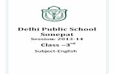 Delhi Public School Sonepat - DPSdps.in/reckonwithit/Syllabus2013/III.pdf · through the year) Dodging- 2 to 14 tables Mental Maths ... 456+11=10+? ACTIVITY 2. Snake and ladder game.