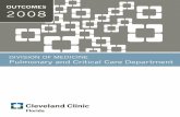 OUTCOMES 2008 - Cleveland Clinic · OUTCOMES 2008 DIVISION OF MEDICINE ... roster of 2 fellows at a time. ... (PFT) Results on Testing for and Detection of