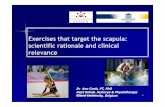 Exercises that target the scapula: scientific rationale ... · Exercises that target the scapula: scientific rationale and clinical relevance ... Sciences & Physiotherapy Ann Cools