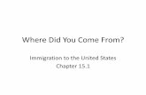 Where Did You Come From? - PC\|MACimages.pcmac.org/SiSFiles/Schools/AL/HooverCity/HooverHigh/Uploads...some Americans feared that ... 9/13/2010 . European Immigration •By 1890s,