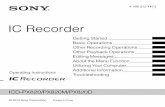 IC Recorder - Sony eSupport the Playback Method .....35 Convenient playback methods ... turned on the IC recorder and leave it without doing anything, the display goes off