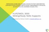 KURZWEIL 3000 Writing/Study Skills Supports · KURZWEIL 3000 Writing/Study Skills Supports ... BENEFITS OF USING KURZWEIL 3000 ... Read, Recite, Review to help