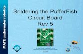 Soldering the PufferFish Circuit Board Rev 5 - marine tech · Tools required: Soldering iron, ... Control box lid with amp/volt meter (1), switches (3) ... 220 uF capacitor and next