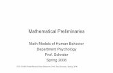 Mathematical Preliminaries - University of Minnesotavision.psych.umn.edu/users/schrater/schrater_lab/courses/MathMod07/... · Mathematical Preliminaries Math Models of Human Behavior