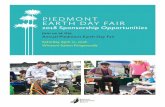 PIEDMONT EARTH DAY FAIR - peanc.org Earth Day Fair 2018... · PIEDMONT EARTH DAY FAIR 2018 Sponsorship Opportunities Join us at the Annual Piedmont Earth Day Fair Saturday April 21,