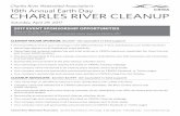 2017 EVENT SPONSORSHIP OPPORTUNITIES - Charles … · CHARLES RIVER CLEANUP Saturday, April 29, 2017 18th Annual Earth Day Charles River Watershed Association’s 2017 EVENT SPONSORSHIP