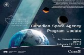 Canadian Space Agency Program Update - MEPAG. 2017-02-22...2 Government of Canada: Innovation Agenda New Federal Government – October 2015 Canada’s Innovation Agenda– June 2016