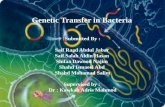 Genetic Transfer in Bacteria - University of Mosulmedicinemosul.uomosul.edu.iq/files/pages/page_1746234.pdf · Genetic Transfer in Bacteria Submitted By : Saif Raad Abdul Jabar Saif