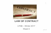 LAW OF CONTRACT - Home - The University of Sydney 20… ·  · 2017-07-18– Frustration • Discharge means that one or both of the parties are excused from further performance.
