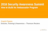2016 Security Awareness Summit - SANS Security Awareness Summit How to Build An Ambassador Program ... sec tool for suspicious emails In person - team meeting Described tool and what