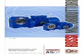 ROSSI - rvdistributors.in€¦ · Basic design, for shaft mounting or ... with ground and superfinished involute profile (ZI), ... on-line e interventi tempestivi ed efficaci in ogni