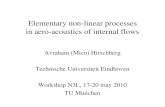 Elementary non-linear processes in aero-acoustics of ... · Elementary non-linear processes in aero-acoustics of internal flows ... • P.A. Thompson, Compressible-fluid Dynamics,