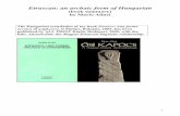 Etruscan: an archaic form of Hungarian - continuitas.org · 1 Etruscan: an archaic form of Hungarian (book summary) by Mario Alinei The Hungarian translation of my book Etrusco: una