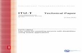 ITU-T Technical Paper Technical Paper ... a self-contained computer program or piece of software designed for a particular ... engine to inform the blind with all the recalled ...