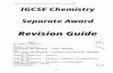 Topic 1 - States of Matter - RGS Infonet · Web viewIGCSE Chemistry Separate Award Revision Guide Topic Page 3rd year chemistry 1-6 Atomic Structure 7-8 Structure and Bonding –