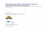 Kentucky State Primary Road System Criteria Study FINAL · The Kentucky State Primary Road System Criteria Study has ... Functional Classification guidelines and the legal ... State
