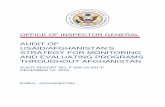 Audit of USAID/Afghanistan's Strategy for Monitoring and ... · AND EVALUATING PROGRAMS THROUGHOUT AFGHANISTAN . ... as of March 2015, ... Audit of USAID/Afghanistan's Strategy for