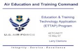 Air Education and Training   Documentation Page Form Approved ... Air Education and Training Command,AETC/A5TT,Randolph ... (341 TRS Lackland AFB TX