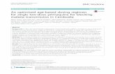 An optimised age-based dosing regimen for single low-dose …€¦ ·  · 2017-08-30for single low-dose primaquine for blocking malaria transmission in ... 0.25 mg base/kg body weight)