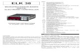INDEX ELK 38 1.1 GENERAL DESCRIPTION 1.2 FRONT … · E: Thermocouples temperature probes (J,K,S and ELCO IRS Infrared sensors), mV signals (0..50/60 mV, 12..60 mV), Thermistors PTC