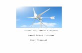 Tumo-Int 1000W 5 Blades Samll Wind Turbine User Manual Blades Wind Turbine.pdf · Preface Dear user: Thank you for your purchase of Tumo-Int wind turbine. We believe you will find