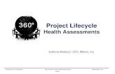 360 Project Lifecycle - Template.net · Proprietary and Confidential 360° Project Lifecycle Health Assessments ©2009 Milano, Inc. Project Lifecycle Health Assessments 360 ... •