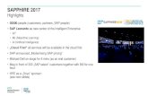 SAPPHIRE 2017 - HPE Voyagehpevoyage.com/media/sap-alliance-emea-sapphire-report.pdf · SAPPHIRE 2017 Highlights •30000 ... •SAP announced „Modernising SAP pricing ... 9/12/2017