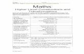 Maths Topic - Higher Level - Constructions and transformationselsp.ie/subjectsS/JC/maths/hl/Maths Topic - Higher Level... · © 1 Maths Higher Level Constructions and ... Theme Higher