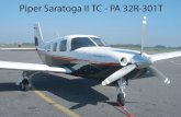 Piper Saratoga II TC - PA 32R-301T - aviatorsale.com · Piper Saratoga II TC - PA 32R-301T. ... GMA-340 Audio panel with Marker Beacon and IntercomGMA-340 Audio panel with Marker