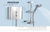 Mira Escape Thermostatic Electric Shower Installation ... · Installations”, commonly referred to as the IEE Wiring Regulations - Part 7, or any particular regulations and practices,