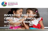 INVESTOR BRIEFING CALL ON 2016 INDIA SPOTLIGHT INDEX · CALL ON 2016 INDIA SPOTLIGHT INDEX ... Amul Britannia Industries ... India Index report, Executive Summary, Company Scorecards,