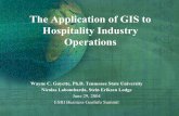 The Application of GIS to Hospitality Industry Operations · Front Office Check-in/Check-out 3 ... Staff Training Initial ... The Application of GIS to Hospitality Industry Operations