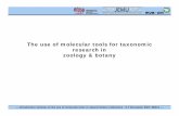 Molecular tools for zoology and botany - Scratchpadsjemu.myspecies.info/sites/jemu.myspecies.info/files/nov7_part1_The... · The use of molecular tools for taxonomic ... --- Introductory