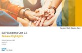 SAP Business One 9.3 Release Highlights - Seidor UK · CUSTOMER September, 2017 Rollout Services, SAP SAP Business One 9.3 Release Highlights Version: Early Adopter Care