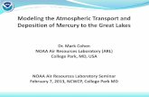 Modeling the Atmospheric Transport and Deposition of ... · Modeling the Atmospheric Transport and Deposition of Mercury to the Great Lakes ... waste incineration ... emissions from