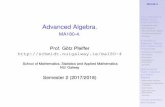 Advanced Algebra. - MA180-4.schmidt.nuigalway.ie/ma180-4/screen.pdfExample (The truth table for (p_q)^:(p^q).) pq p^q :(p^q) p_q (p_q)^:(p^q) TT T F T F TF FT F T T T FF F T F F A